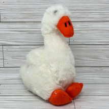 Dakin Pillow Pets Goose Bumps Plush 38-0007 1982 White Orange Felt 9 Inch - £31.12 GBP
