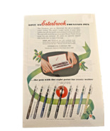 Esterbrook Fountain Pen Ad Advertisement 1950s 1952 Art Color Artwork  - €15,71 EUR