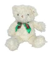 Vintage Russ Berrie Curlilocks White Christmas Bear Caress Soft Pets Plu... - €39,56 EUR