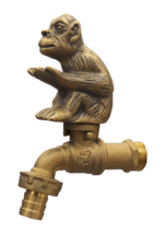 Faucet Spigot Statue Monkey Animal Tap Brass Outdoor Vintage Water Home Decor - £47.84 GBP