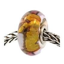 Authentic Trollbeads Glass 62010 Golden Cave - $18.90