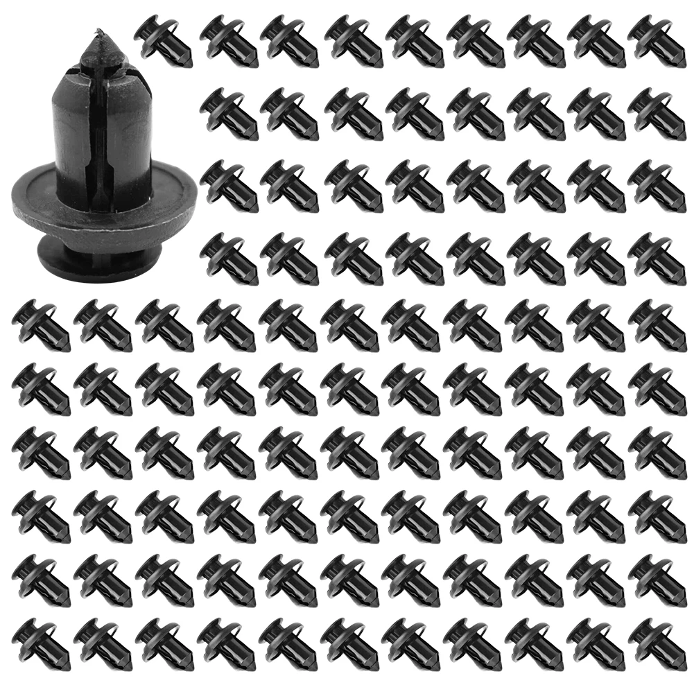 Auto Fasteners Rivets Clips 10mm Car Bumper Rivet Black Door Panel Fender Liner - £12.61 GBP