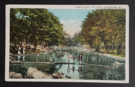 Scenic View of Lake City Park Hagerstown Maryland MD Curt Teich Postcard... - £5.38 GBP