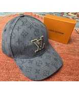 Louis Vuitton LV Steel Blue Monogram Essential Embroidered Medium Baseba... - $2,899.18 MXN