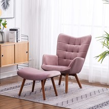 Roundhill Furniture Leiria Contemporary Silky Velvet Tufted Accent Chair, Mauve - £174.21 GBP