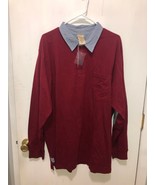 NEW Scandia Woods Long Sleeve Mens SZ XL Polo Shirt Elbow Patches - $23.07 CAD