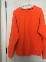 Fruit Of The Loom Men&#39;s Orange Sweatshirt Crew Neck Size L - $28.13