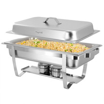 MegaChef 9.5 Quart Stackable Stainless Steel Professional Chafing Dish/F... - $1,521.13 MXN