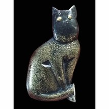Beautiful handcrafted hand painted kitty cat Brooch - $282.69 MXN