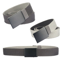 Mens Reversible Web Casual Belt with Metal Buckle Fix for Waist Size Up ... - $19.94