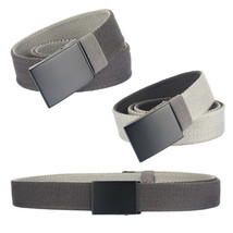 Mens Reversible Web Casual Belt with Metal Buckle Fix for Waist Size Up ... - £15.88 GBP