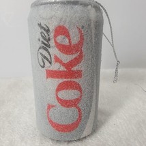 Diet Coke Coca Cola Can Holiday Ornament Soda Drink Hanging Christmas Sparkle  - £9.48 GBP