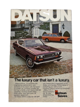 Original 1974 Datsun 610 Sedan Wagon Datsun Saves Gas Chauffeur Driver print ad - £6.83 GBP