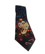 Vintage Looney Tunes Tazmania Devil with lights on black Christmas tie n... - $15.99