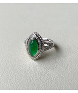 US 6.5 Genuine Burmese Jade Ring,Imperial Green Jade,Rare Jade Cabochon ... - €28.873,91 EUR
