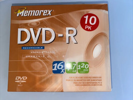 4pk Memorex DVD-R 16X 4.7 GB 120 Min NEW with cases - $9.85