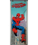 Giant-Size 1987 Spider-Man DOOR poster, Marvel 74x26&quot; Amazing Spiderman ... - $356.39