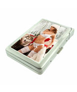 Christmas Pin Up Girls D8 Cigarette Case with Built in Lighter Metal Wallet - $380.45 MXN