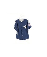 Vintage Majestic Womens Small Spell Out New York Yankees Baseball Jersey... - £46.67 GBP