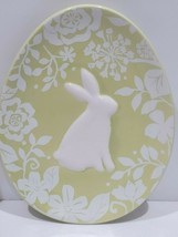 MAGENTA Easter Egg Oval Green Plate Bunny Rabbit Appetizer Salad M Stamp - £21.11 GBP