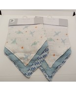 Baby Bandana  for Drooling and Teething 6 Pack Muslin premium Cotton Blu... - $11.96