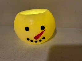 Snowman head round Led Candle with Timer image 3