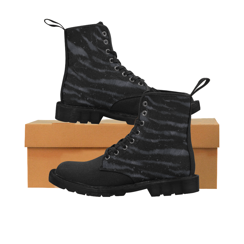 Elliz Clothing Darkness Zebra Print Lace-up Gothic Combat Ankle Boots (Women's) Item image 5