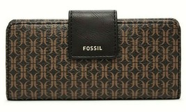 New Fossil Madison Slim Clutch Wallet Black / Brown multi - £30.38 GBP