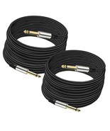 Pack of 2 Guitar Cables 1 4 Inch Instrument Cable with 6.33mm Straight T... - £27.94 GBP