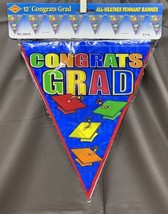 Beistle Congrats Grad Pennant Banner 12ft - £1.95 GBP