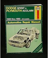 Haynes Dodge Spirit &amp; Plymouth Acclaim Models Automotive Repair Manual 1... - £7.00 GBP