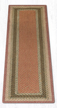 Earth Rugs RC-24 Olive Burgundy Gray Rectangle Braided Rug 2 Feet X 6 Feet - £77.57 GBP