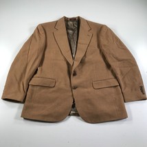 Vintage Palm Beach Camel Hair Blazer Mens 44 Regular Brown Made In USA - $49.48