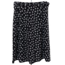 Pendleton Women&#39;s Belted Silk Skirt sz 10 Black White Polka Dot Circle Lined - $35.61