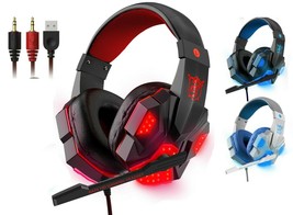 3.5mm Wired Gaming Headset Headphones for Dell HP Chromebook Toshiba Computer PC - £37.98 GBP