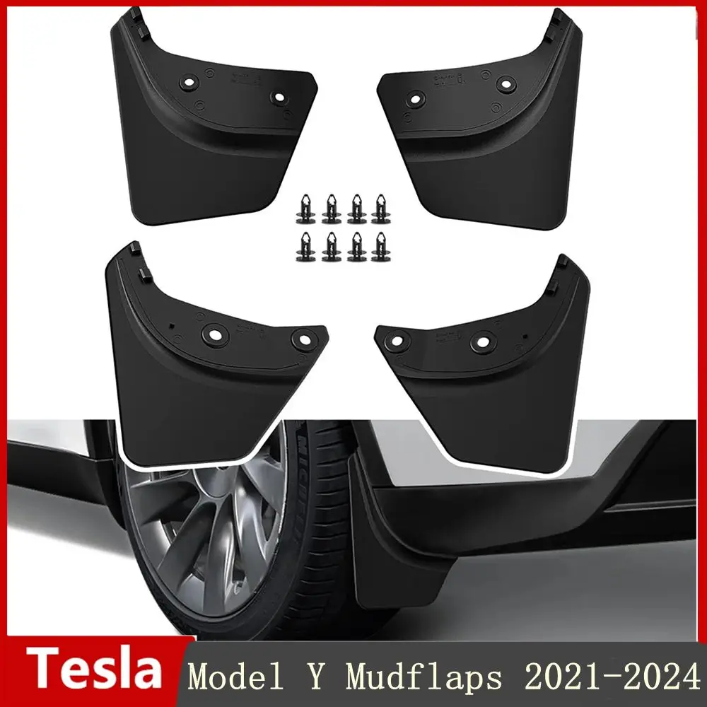 Mud Flaps For Tesla Model Y Punch-Free Splash Guards MudFlap for 2020 - 2023 - £22.02 GBP