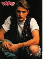 Jason Priestley teen magazine pinup clipping vintage 90&#39;s squatting ripped jeans - £2.75 GBP