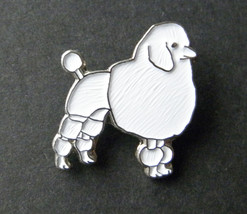 White Poodle Dog Canine Animal Lapel Pin Badge 1 Inch - £4.20 GBP