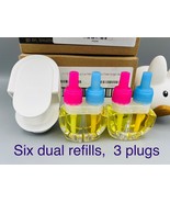 New Febreze Plug Downy April Fresh Scented Oil 6 Dual Refills 3 Plugs FS - $29.69