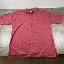 Tommy Bahama Shirt Mens Medium Red Short Sleeve Polo - $9.49