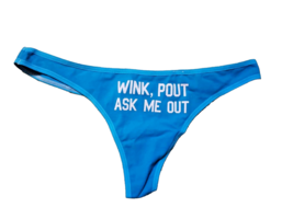 Victoria&#39;s Secret PINK Women&#39;s Underwear Bottoms Wink Ask Me Out Blue Me... - £13.49 GBP