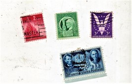 U S Stamps  - Lot of 4 - 1941 - 1943 U S Commemorative Stamps - $2.20