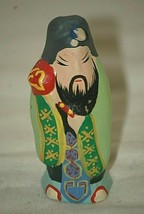Old Asian Bearded Wise Man Hand Painted Stone Clay Art Sculpture Statue ... - $21.77