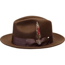 Men Bruno Capelo Hat Australian Wool Fedora Untouchable EXECUTIVE EX321 Brown image 2