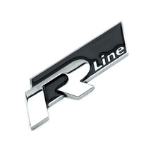 Metal R Car Badge Sticker Rline Bumper Stickers Rline Car  Golf 6Cc Cool Tiguan  - £11.70 GBP