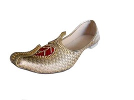 Men Shoes Indian Handmade Flip-flops Wedding Khussa Loafers Flat Jutties US 6-12 - £43.85 GBP