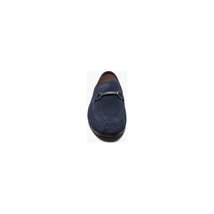 Stacy Adams Wydell Moc Toe Bit Slip On Shoes Navy Suede 25588-415 image 3