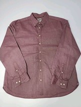 Jos A Bank Tailored Fit Bitton Down Shirt Mens Size 2XL Maroon XXL Very Nice - £13.65 GBP