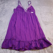 Faded Glory Dress Womens 12 Purple Lightweight Casual Spaghetti Strap Sundress - £18.40 GBP