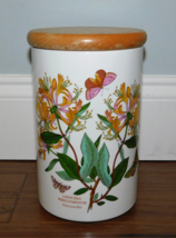 1972 Portmeirion Botanic Garden 8 1/2&quot; Canister w/Lid Honeysuckle NICE!! - $31.67